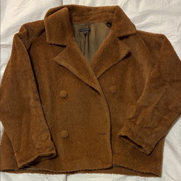 Eileen Fisher Jackets & Blazers - Eileen Fisher Tan Teddy Jacket